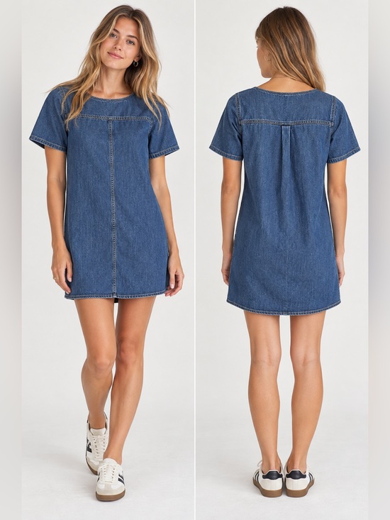 Madewell Dresses & Skirts - Madewell Blue Denim Short Sleeve Dress Size S